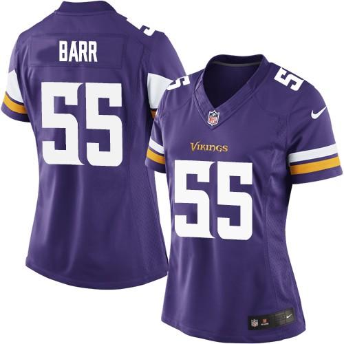 Nike Vikings #55 Anthony Barr Purple Team Color Women's Stitched NFL Elite Jersey